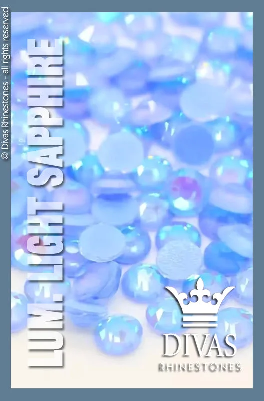 Nail rhinestone fan picks-LUMINOUS RHINESTONES - 'Light Sapphire'