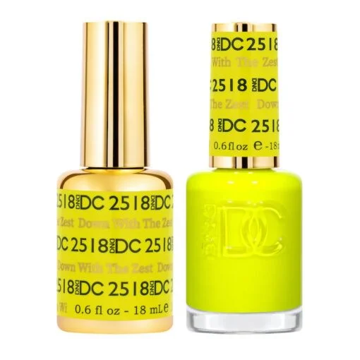 nail polish lightning strike-DND #2518 DC Gel Polish & Lacquer Duo (15ml) Down With The Zest