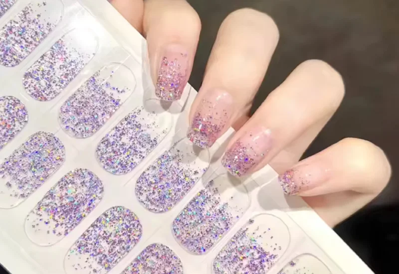 nail repair with shield-strength gel-Shimmery Purple