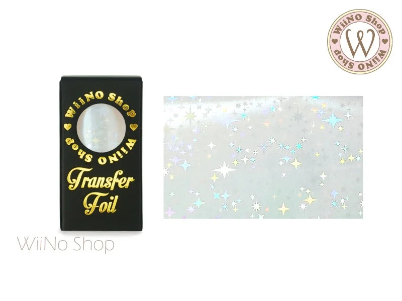 Nail art decoration visionary-Clear Holographic Star Nail Transfer Foil (CH-16)