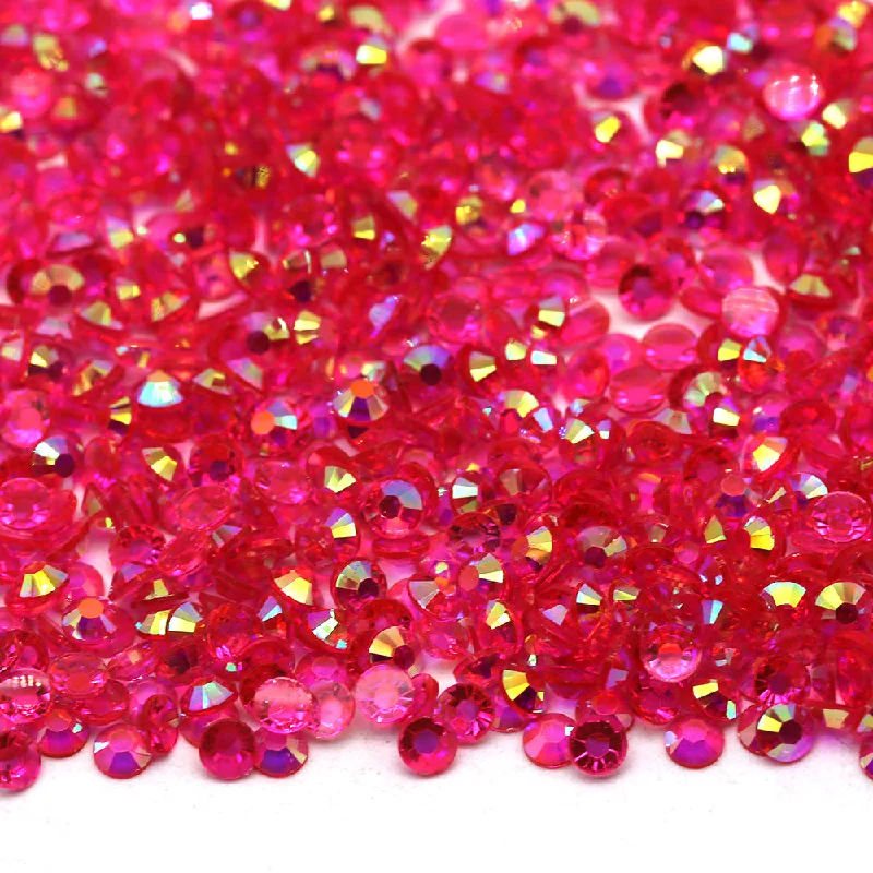 Nail rhinestone prep layer-Fuchsia AB TP Jelly Rhinestones