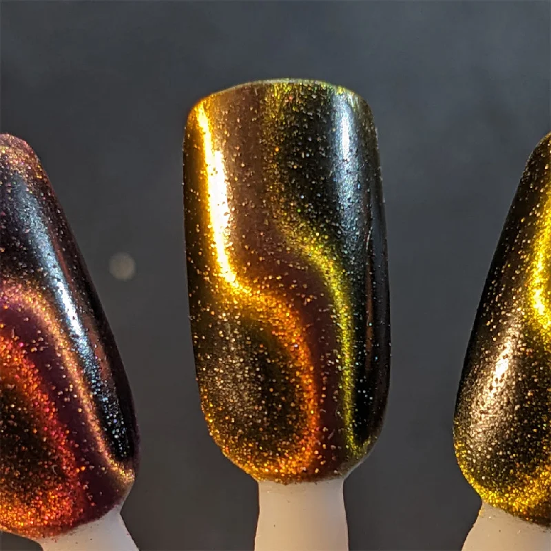 nail polish hive gold-Martian Dust Storms - Orange/Red Magnetic Multichrome & Reflective Glittter