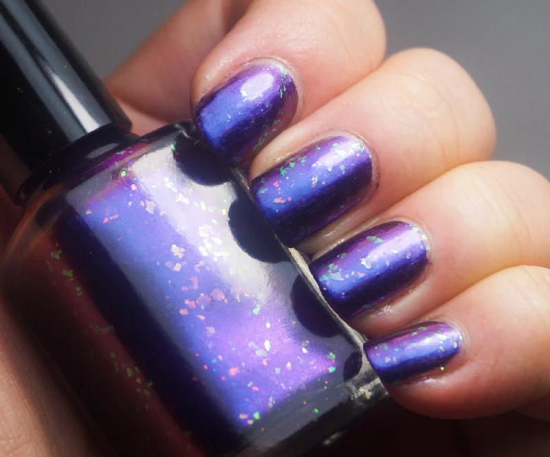 nail polish finch song-Aquaflame - OG UP - blue multichrome flakie (Limited Edition) OOS - DISCONTINUED