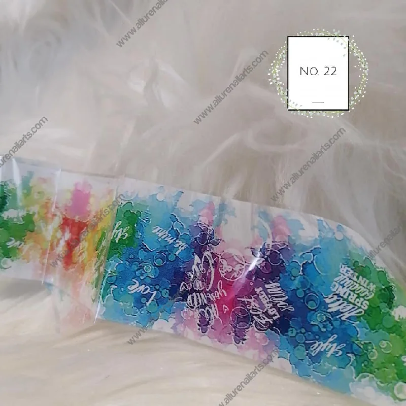 Nail art decoration collection-Color Splash Foil Nail Transfer