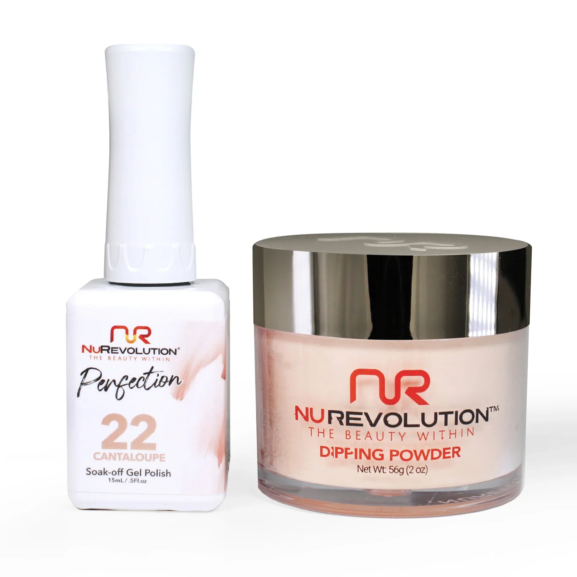 nail polish mosaic tile-NuRevolution Perfection 022 Cantaloupe