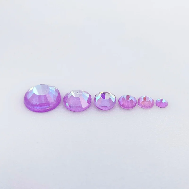 Nail rhinestone skilled tips-Luminous Purple Glass Rhinestones