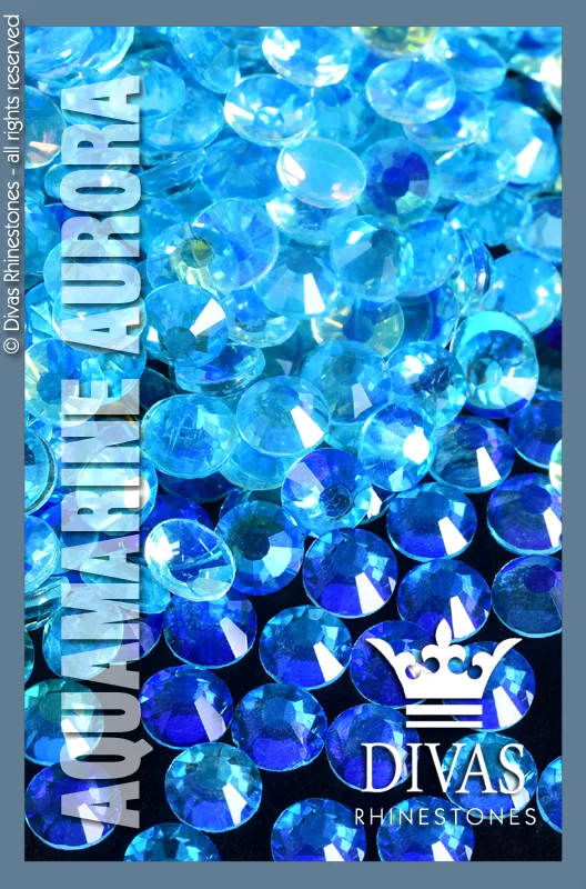 Nail rhinestone guru advice-AURORA RHINESTONES - 'Aquamarine'