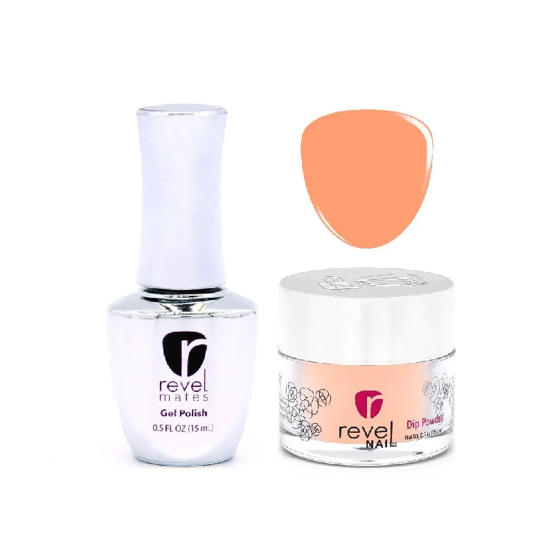 nail repair for nail growth stimulation-D320 Apricot Peach Crème Gel Polish + Dip Powder Set