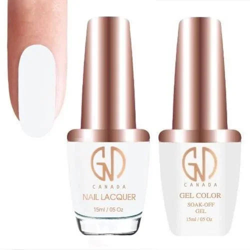 nail polish polar light-GND Duo Gel & Lacquer 168 Pure White