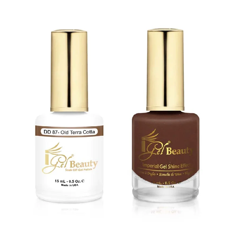 nail polish light beam-iGel DD087 Gel Polish & Lacquer Duo (15ml) Old Terracotta