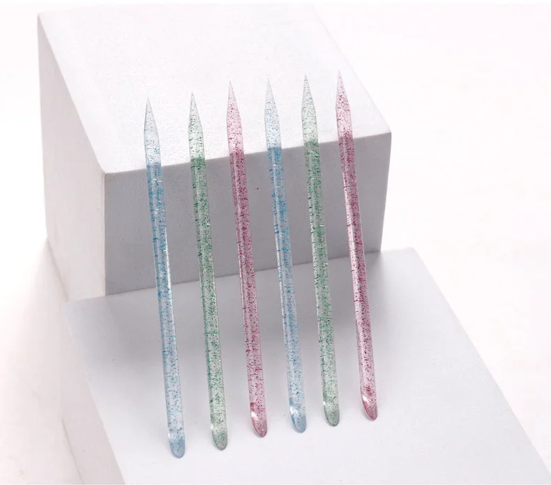 nail repair for nail repair permanent care kit-Reusable Double-head Crystal Cuticle Pusher Cuticle Removal Tool 5pcs