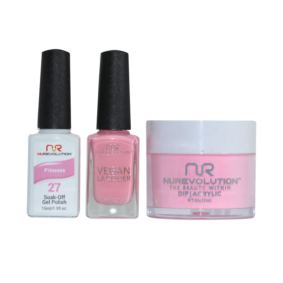 nail polish rhythm blue-NuRevolution Trio set 027 Princess