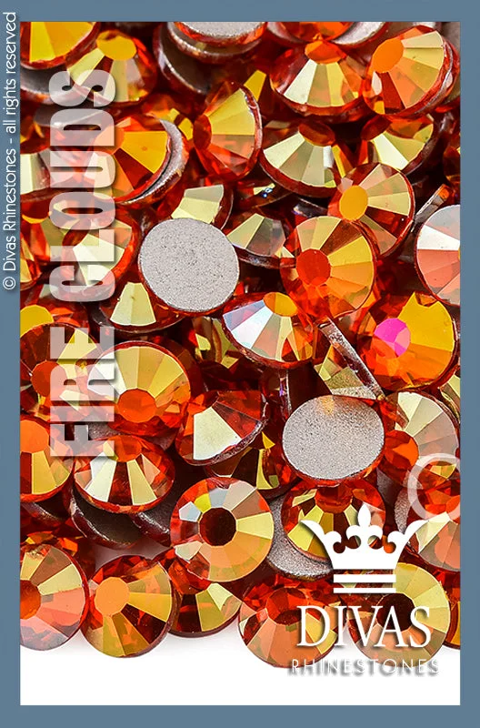 Nail rhinestone easy peel-COATED RHINESTONES - 'Fire Clouds'