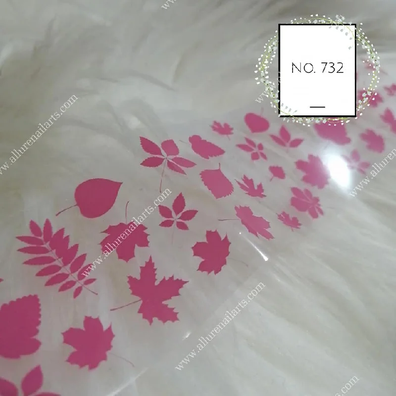 Nail art decoration clam-Autumn Leaves Print Foil Nail Transfer