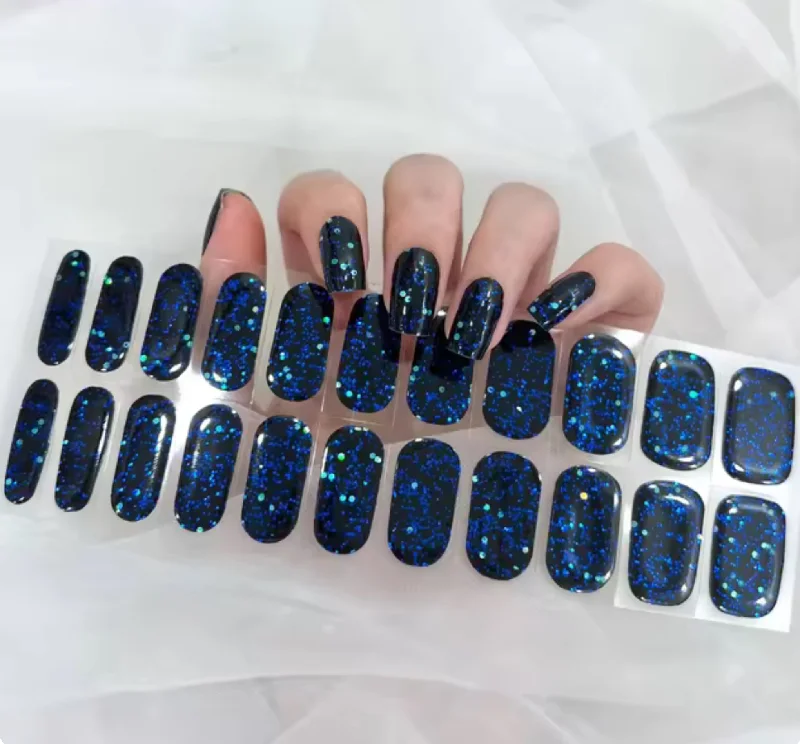 nail repair with layer-protective polish-Lunar Blue