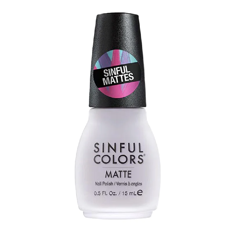 nail polish glow pulse-SinfulColors Matte Nail Polish 15.0ml 2566 WHITE LIES