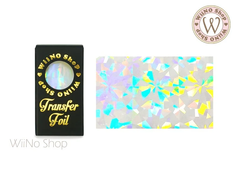 Nail art decoration mix-and-match-Clear Holographic Crystal Nail Transfer Foil (CH-04)