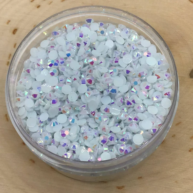 Nail rhinestone rapid delivery-Snowflake White Jelly (Resin) Rhinestones