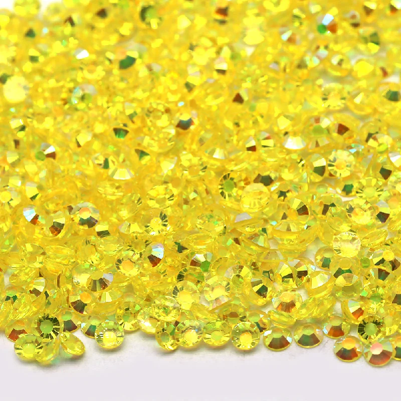 Nail rhinestone snap-on styles-Citrine AB TP Jelly Rhinestones