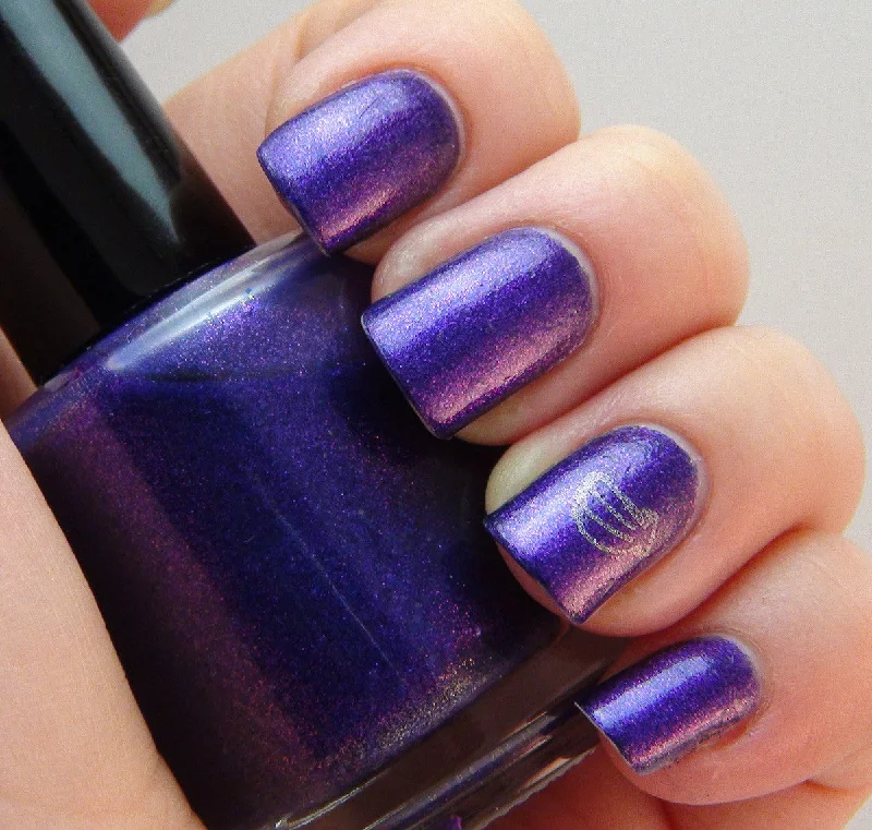 nail polish velvet rope-Halcyon - indigo shimmer