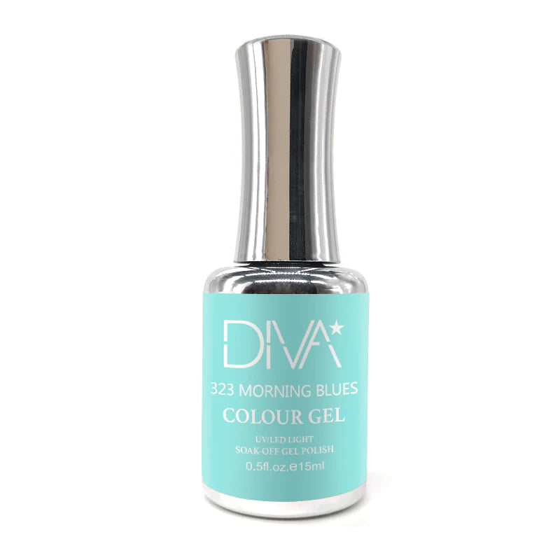 nail polish marble vein-DIVA 323 - Morning Blues