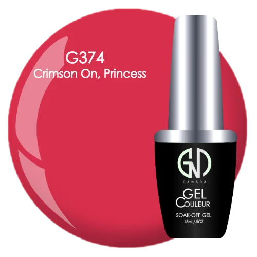 nail polish bamboo flute-CRIMSON ON PRINCESS GND G374 ONE STEP GEL