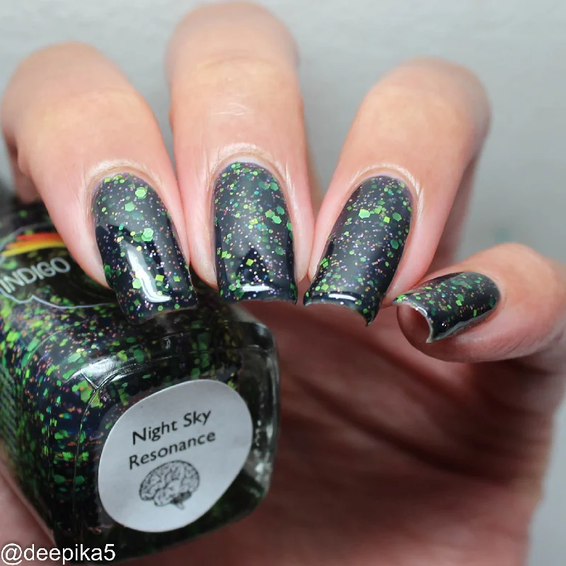 nail polish hawk eye-Night Sky Resonance - Charity Polish - Brain Tumor Awareness - Robert Tisch / Idrees Danish