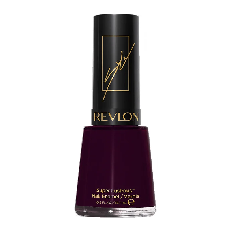 nail polish crystal facet-Revlon X Sofia Carson Super Lustrous Nail Enamel 14.7ml 858 BLACK CHERRY