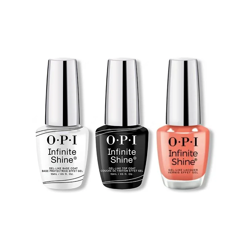 nail polish twilight whisper-OPI - Infinite Shine Combo - Base, Top & Megawatt Hot