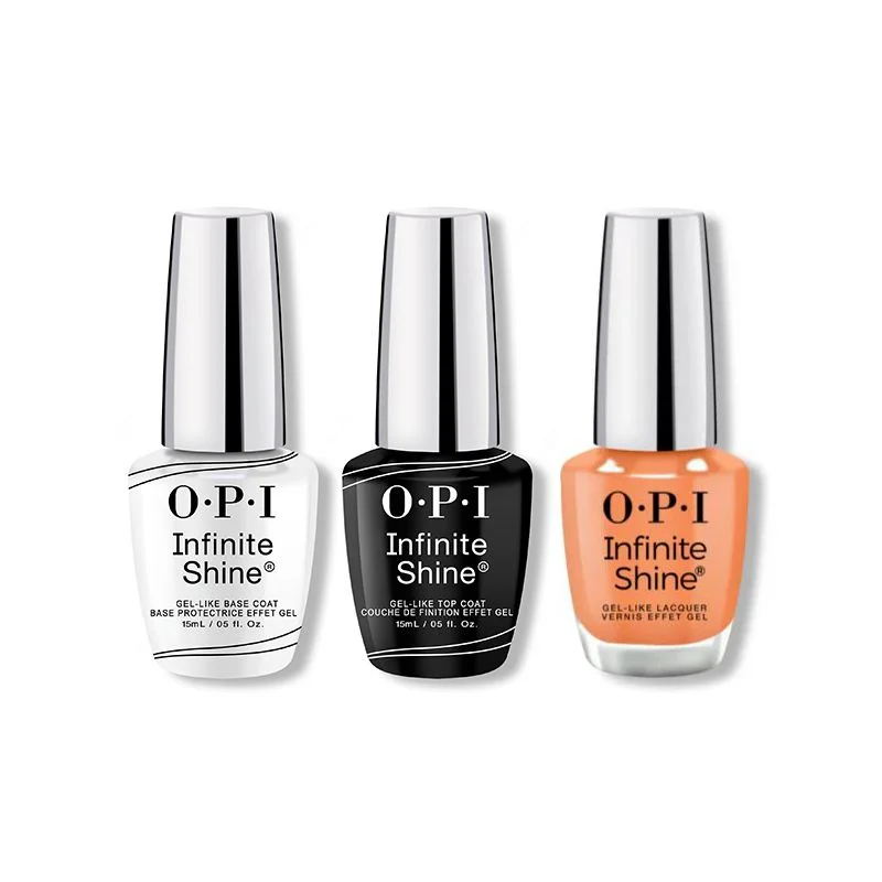 nail polish meteor shower-OPI - Infinite Shine Combo - Base, Top & Always Within Peach