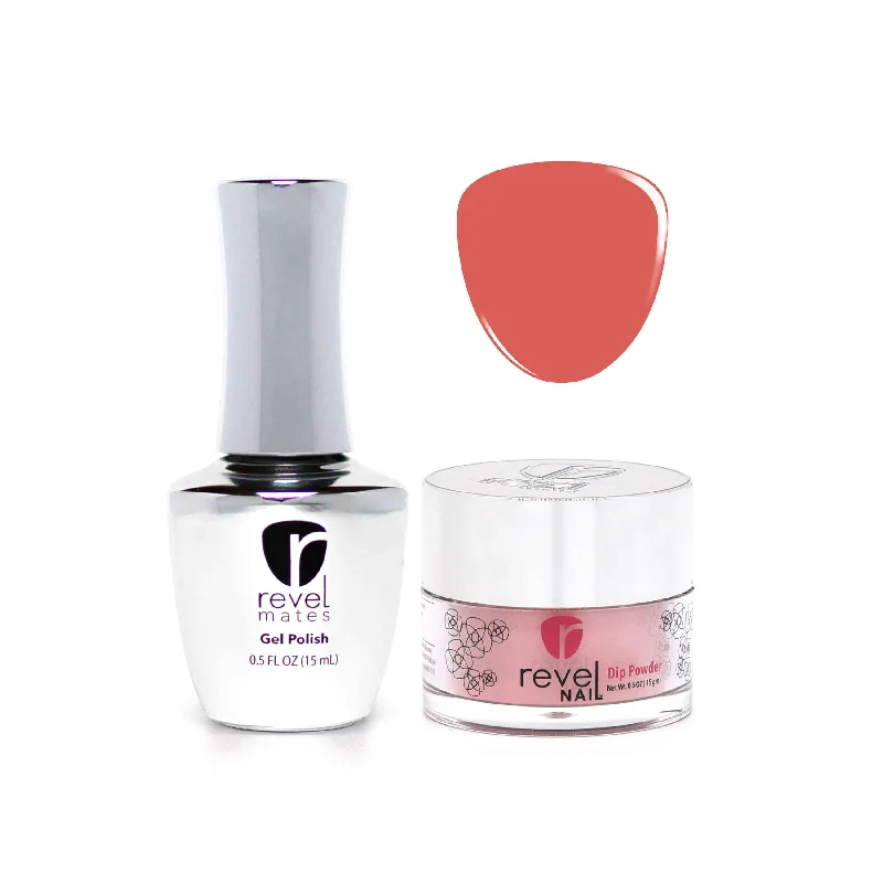 nail repair for nail resilience improvement-D316 Merlot Oragne Crème Gel Polish + Dip Powder Set