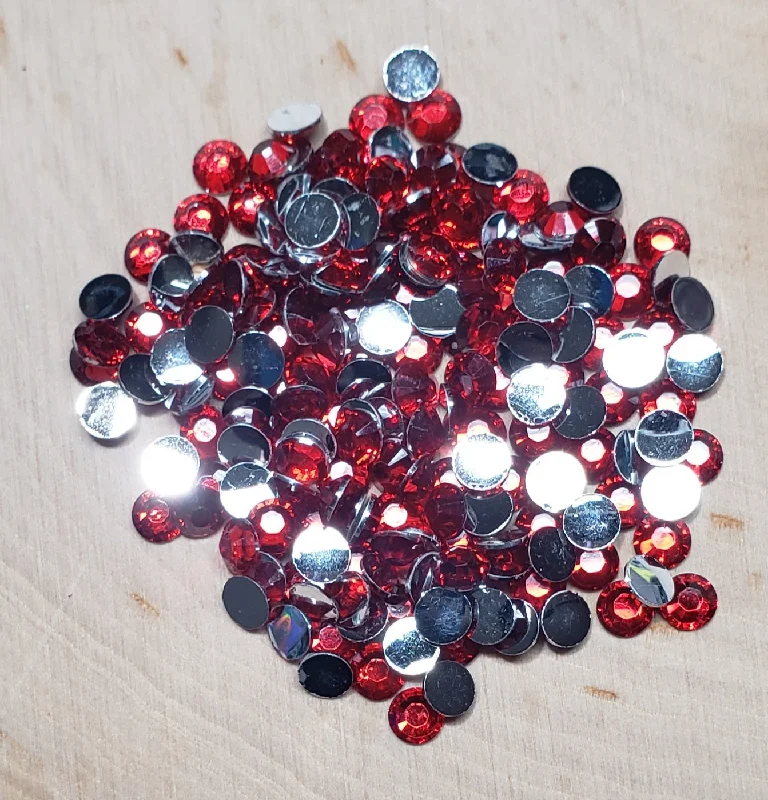 Nail rhinestone earth-safe-Siam Red Resin Rhinestones