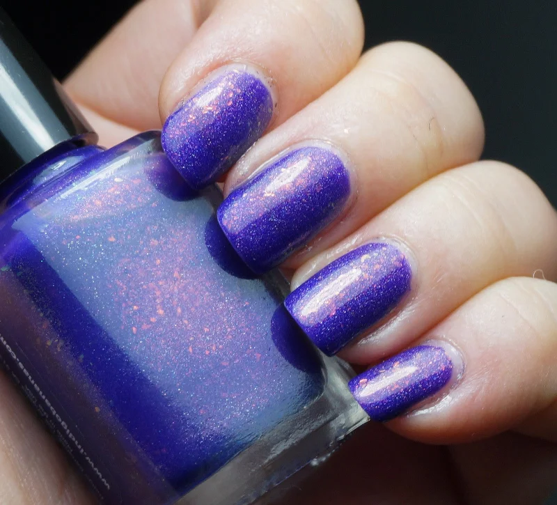 nail polish plank pose-Hole in the Sky - OG UP purple colorshifting flakie, shimmer & linear holo