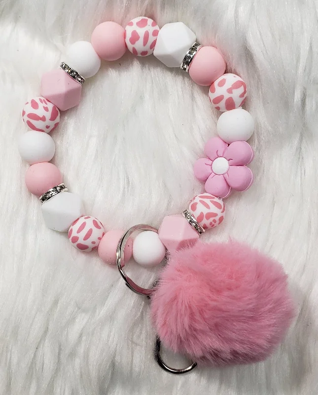 Pink with pom pom