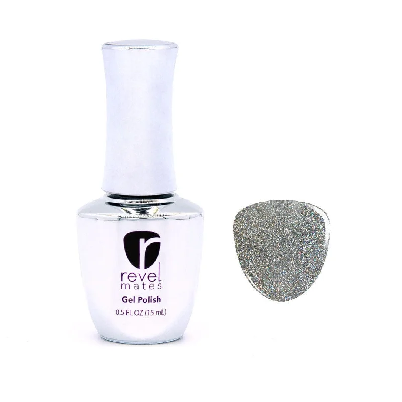 nail repair with overcoat-rich polish-G32 Isadora Silver Glitter Gel Polish