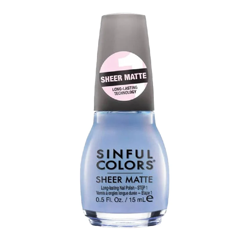 nail polish asteroid gray-SinfulColors Sheer Matte Nail Polish 15.0ml 3035 ICED PETIT FOUR