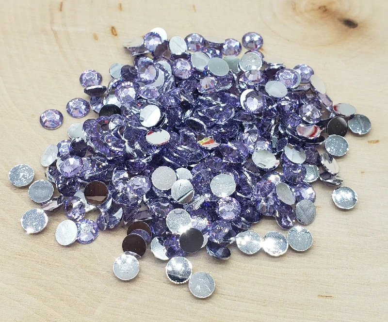 Nail rhinestone handcraft sets-Lilac Resin Rhinestones