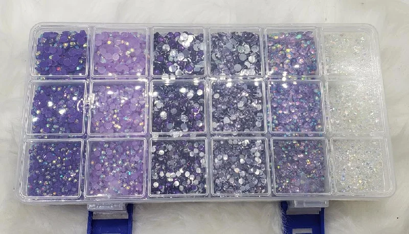 Nail rhinestone eco themes-Shades of Purple Rhinestone Kit