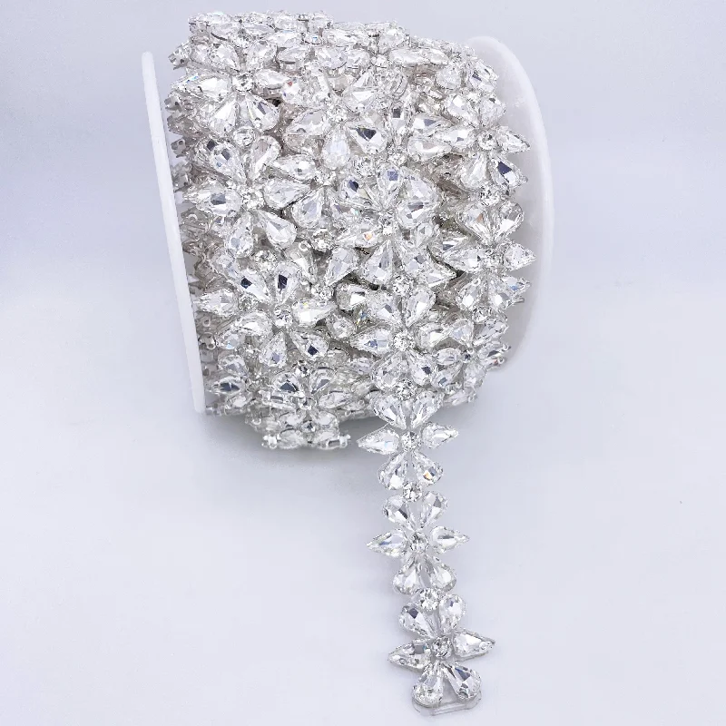 Nail rhinestone drop motifs-Hot Fix Rhinestone Trim | BST-11