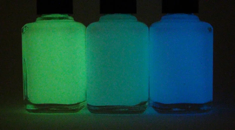 nail polish classical gold-Glow in the dark top coats - blue, teal, green, purple