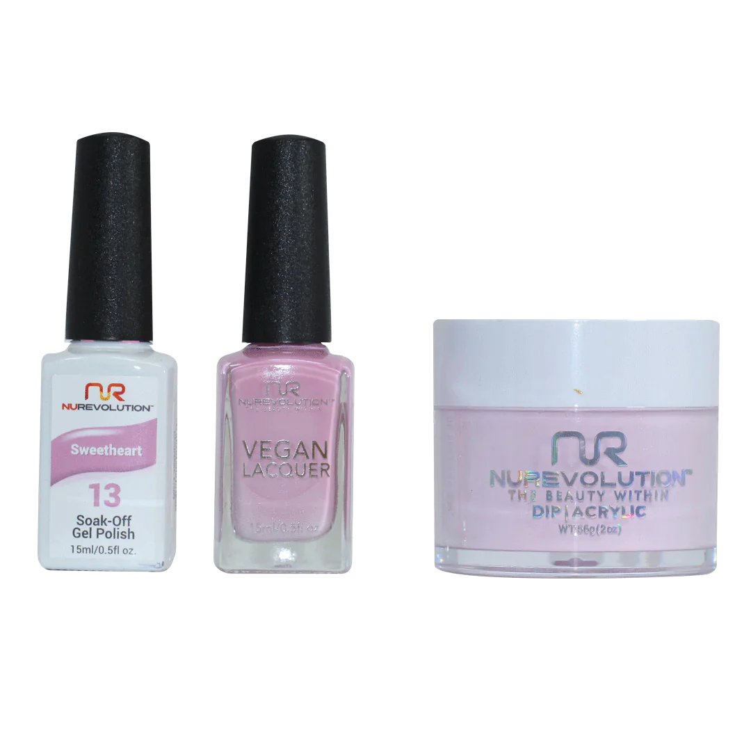 nail polish blues soul-NuRevolution Trio set 013 Sweetheart