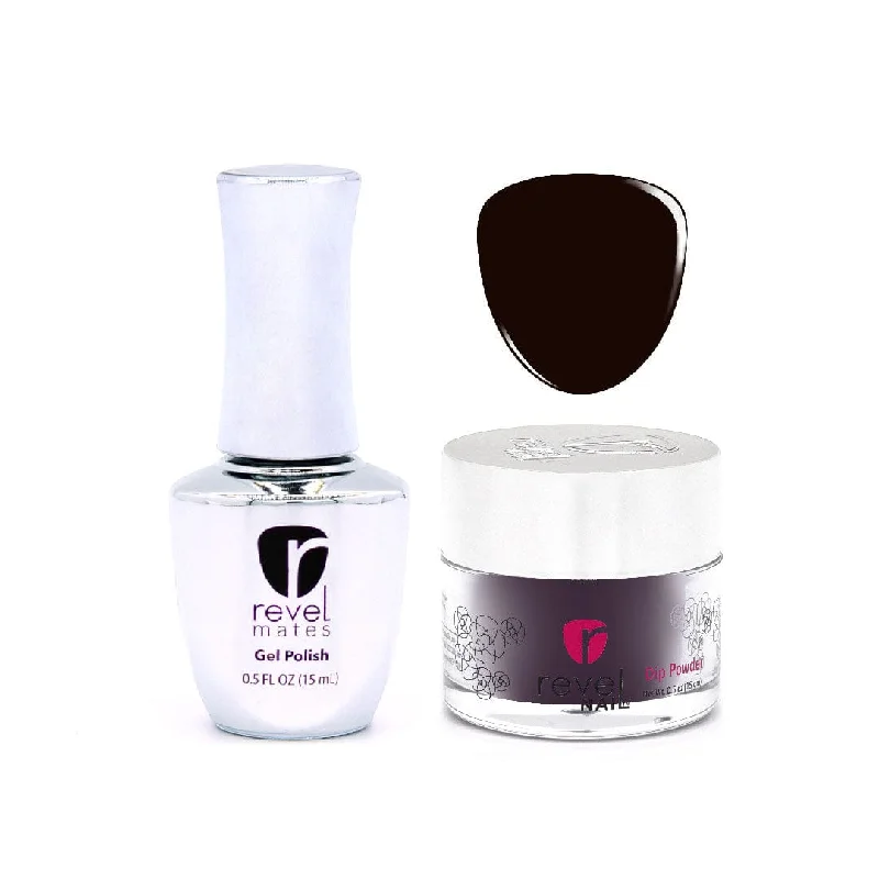 nail repair with foundation-rich polish-D251 All-Nighter Black Crème Gel Polish + Dip Set