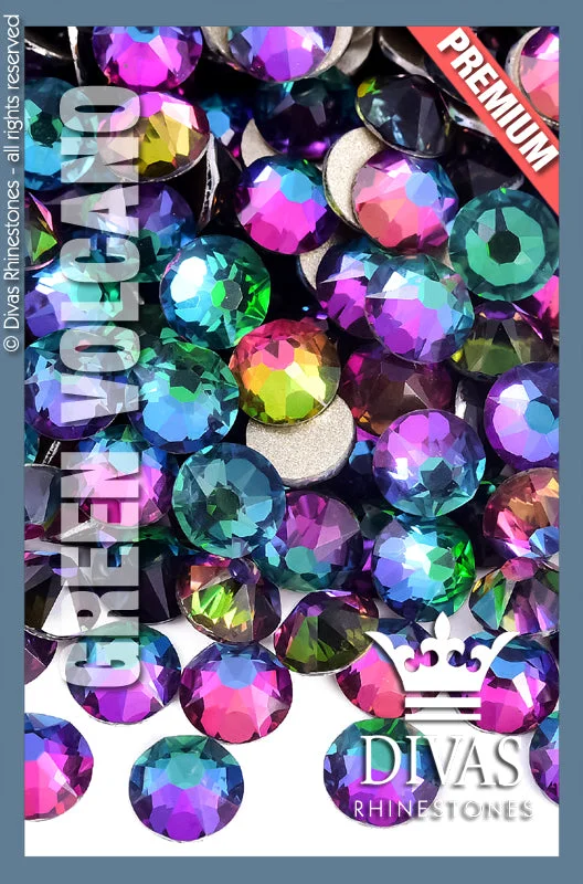 Nail rhinestone bold vibes-DRACONIS - 'Green Volcano' *Premium Grade*