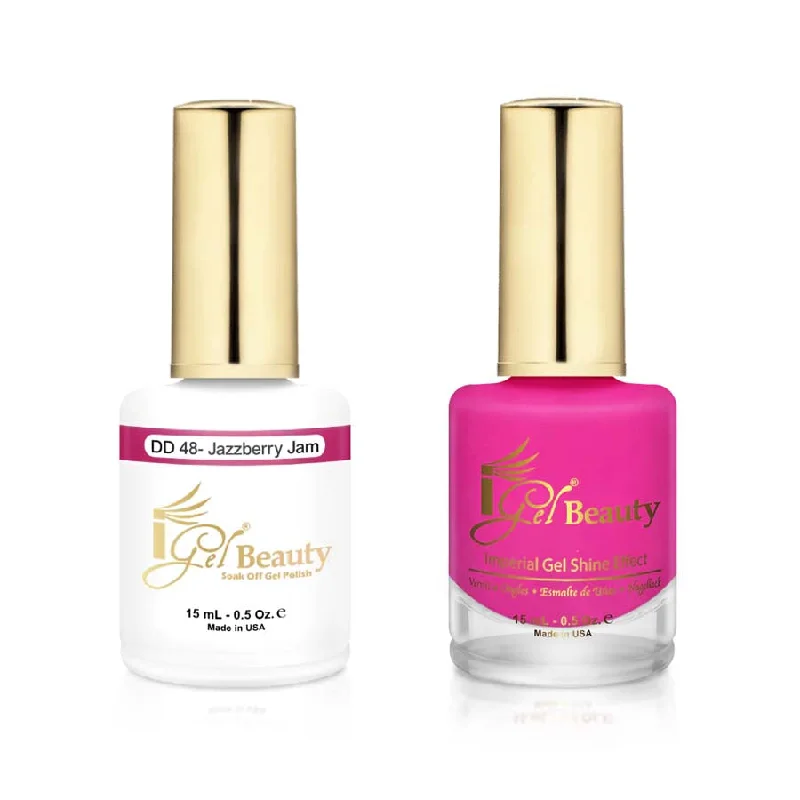 nail polish velvet rope-iGel DD048 Gel Polish & Lacquer Duo (15ml) Jazzberry Jam