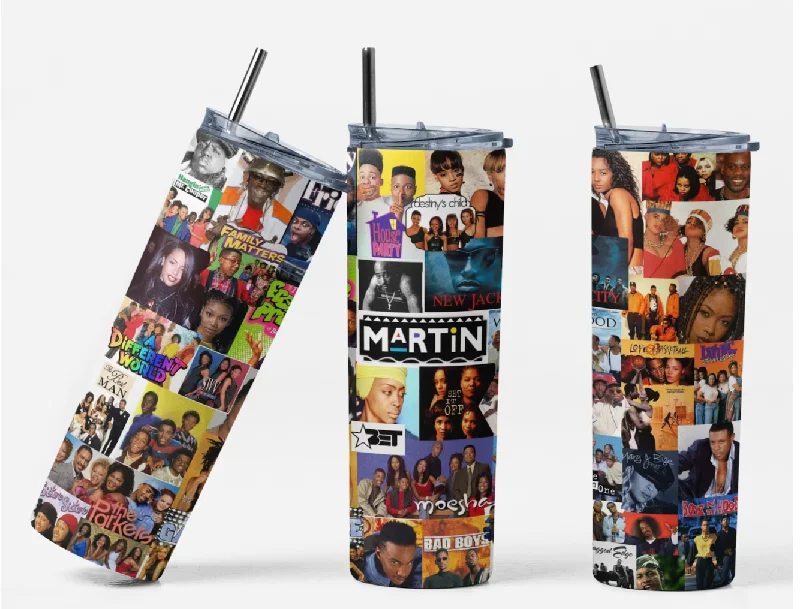 Nail rhinestone tweak vibes-90's Themed Sublimation Tumbler