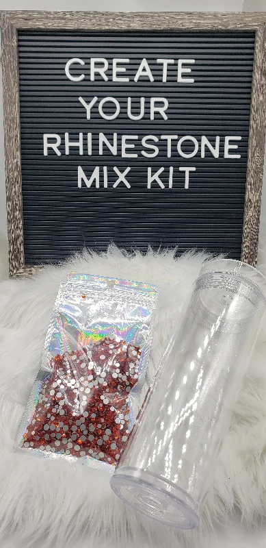 Nail rhinestone root tones-Create Your Own Glass Rhinestone Mix w/ 16 oz Acrylic Tumbler Kit