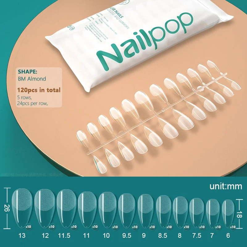 nail repair with matte finish polish-NAILPOP 120pcs Acrylic Press on Nails