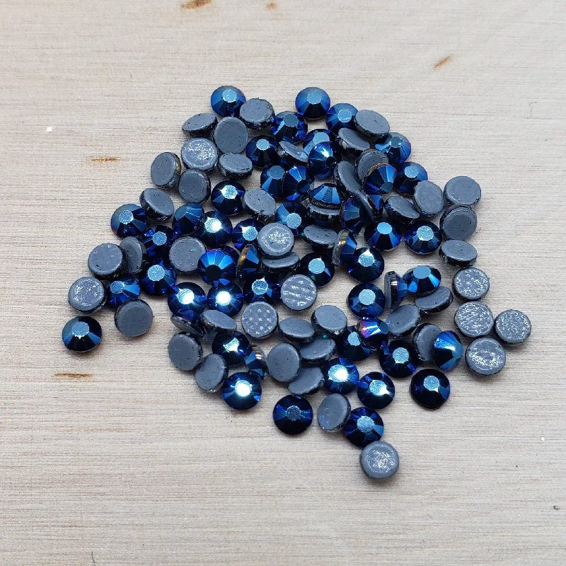 Nail rhinestone void shine-Metallic Blue Hot Fix Rhinestones