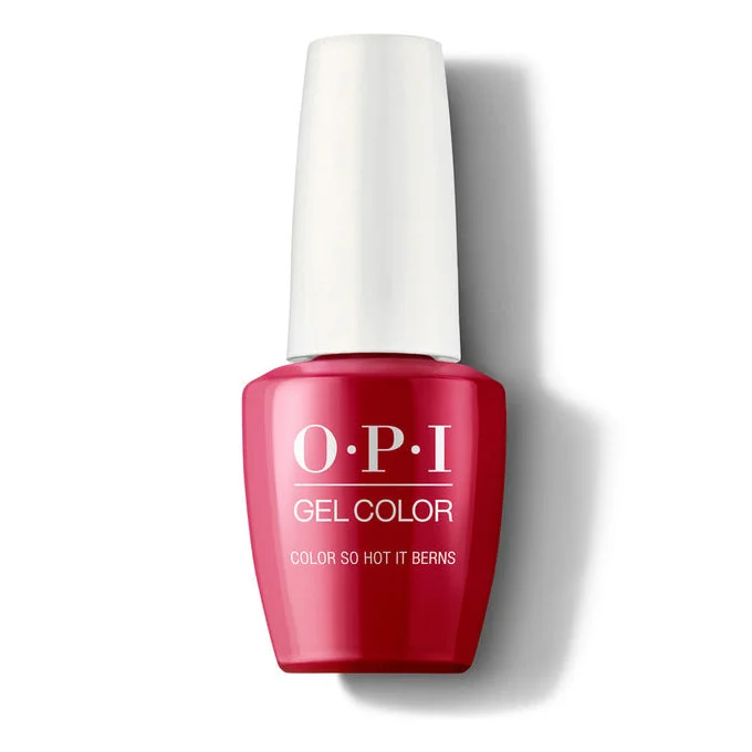 nail polish finish line-OPI GelColor Gel Polish GCZ13 (15ml) Color So Hot It Berns