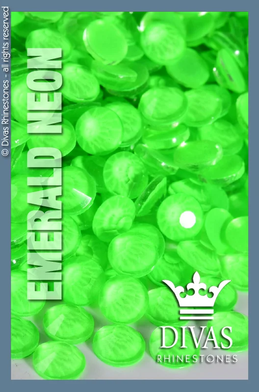 Nail rhinestone desk flair-NEON RHINESTONES - 'Emerald'